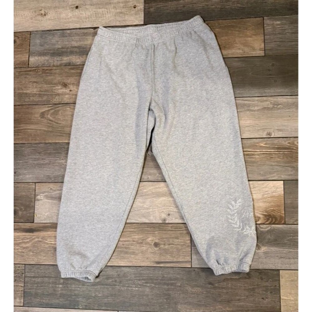 Victoria’s Secret Pink Gray Sparkle Sweatpant Joggers Size L